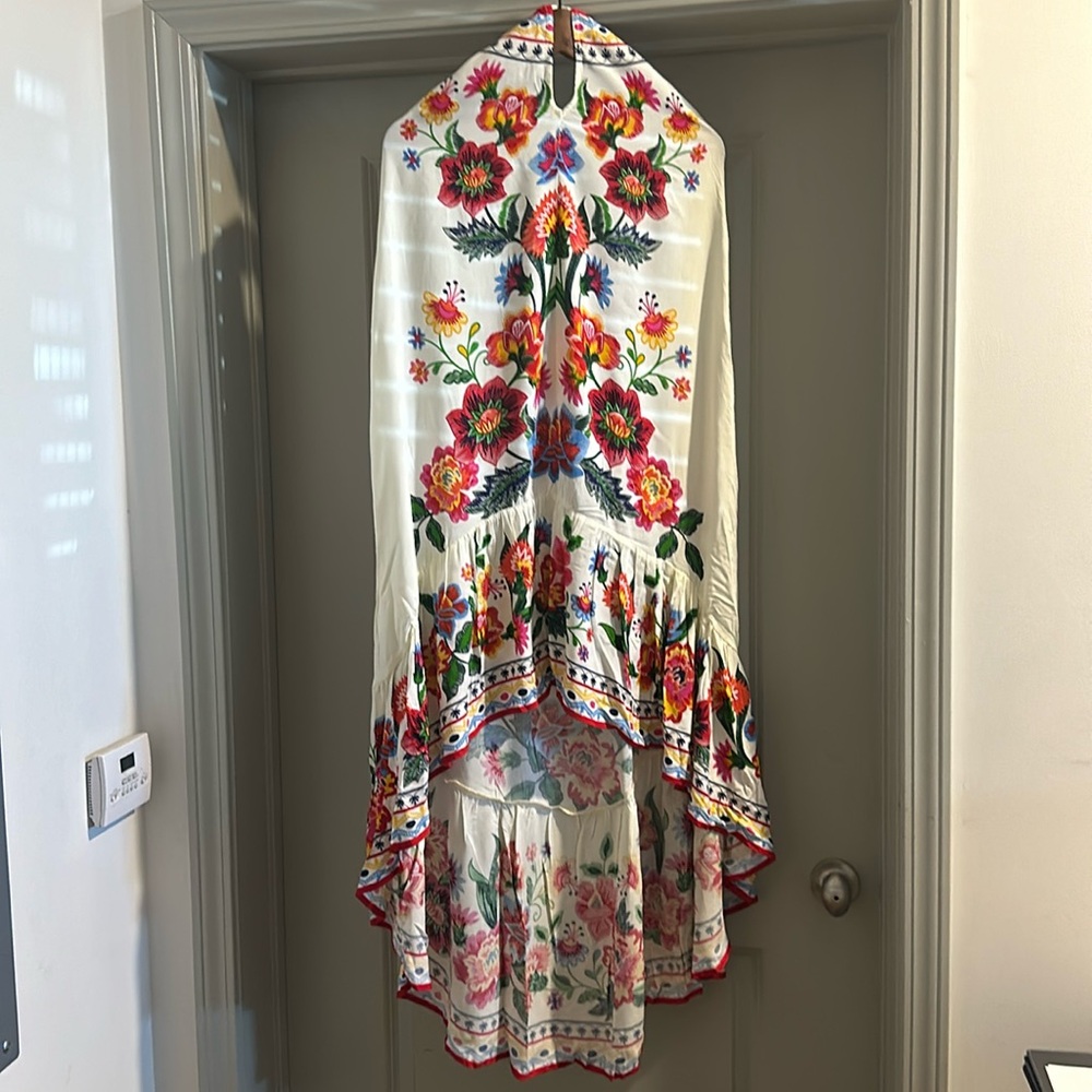 Floral Asymmetric Sundress that ties around the neck. Great for beach vacation.